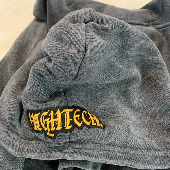 Hightech Gray Long Sleeve Drawstrings Hoodie Sweatshirt Size Medium - Picture 15 of 17